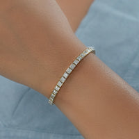 Princess Lab Diamond Bezel Set Tennis Bracelet