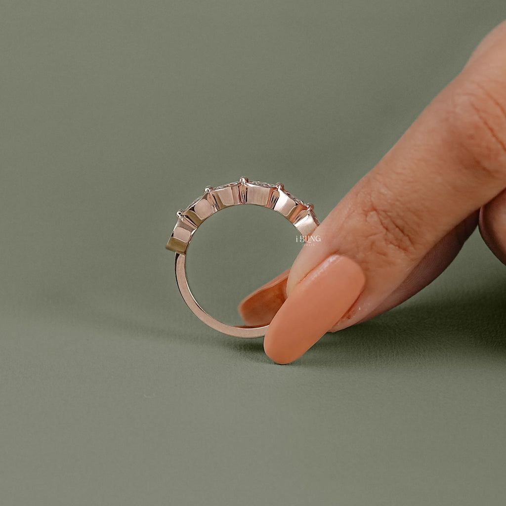 Bezel Set Round Cut Lab Grown Diamond Wedding Band