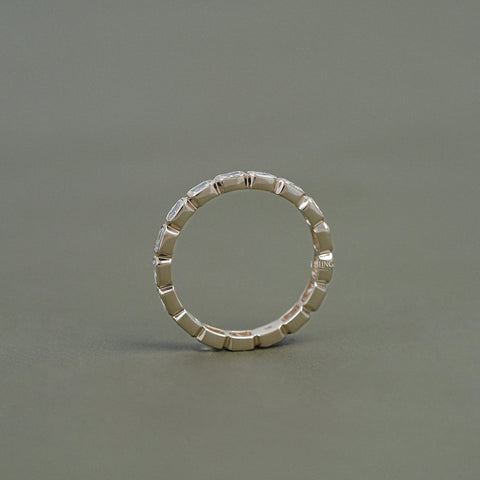 Radiant Lab Diamond Bezel Set Wedding Band