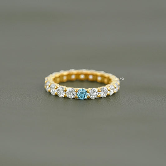 3.00 MM Round Cut Lab Diamond Wedding Band