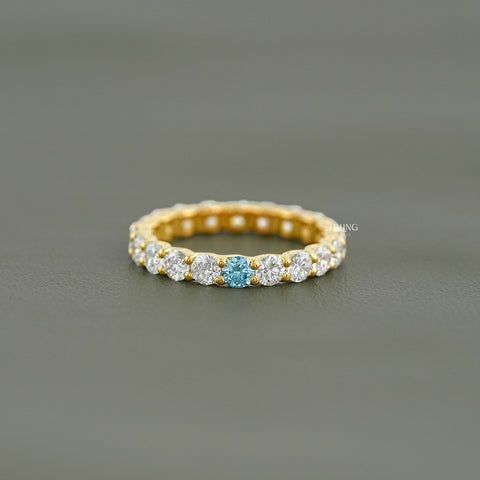 3.00 MM Round Cut Lab Diamond Wedding Band