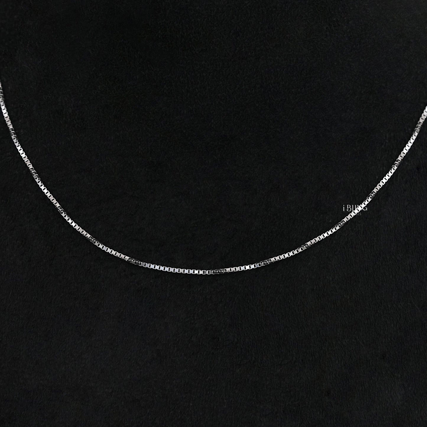 White Gold Box Chain Necklace
