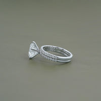 Round Cut Lab Diamond Bridal Ring Set