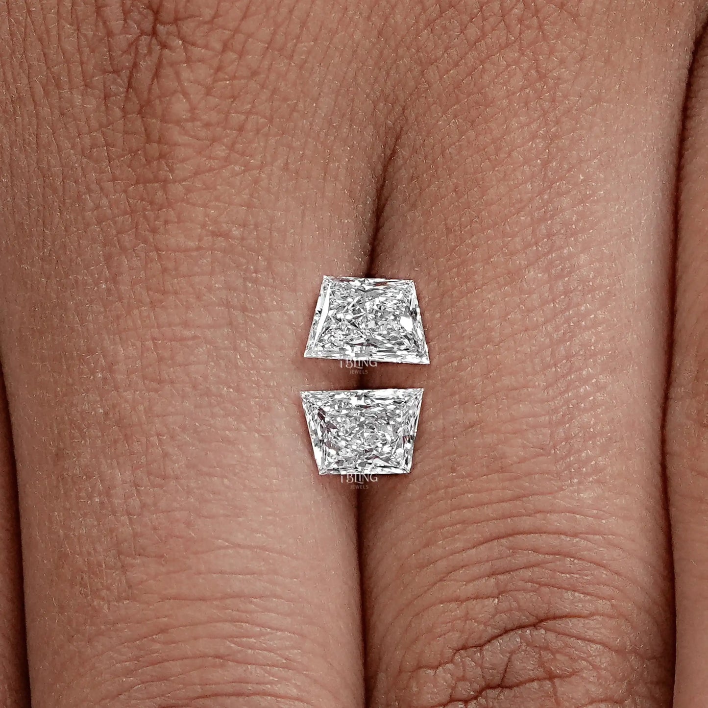 Brilliant Trapezoid Cut Lab Diamond Matching Pair