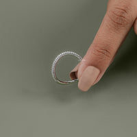 Round Lab Grown Diamond Pave Set Anniversary Band