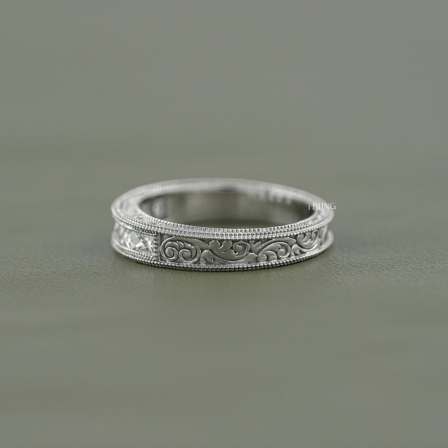 French Cut Baguette Lab Diamond Band Half Eternity