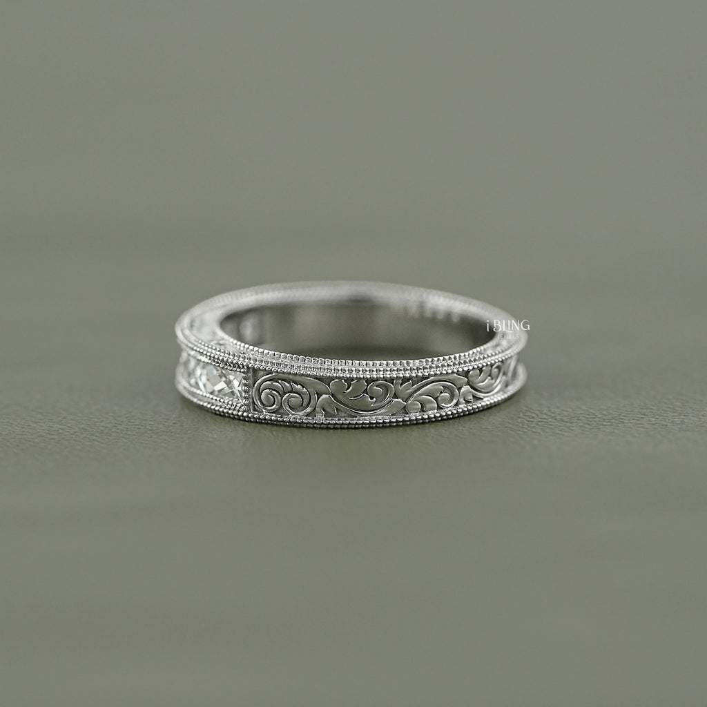 French Cut Baguette Lab Diamond Band