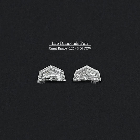 Step Cut Cadillac Cut Lab Diamond Matching Pair