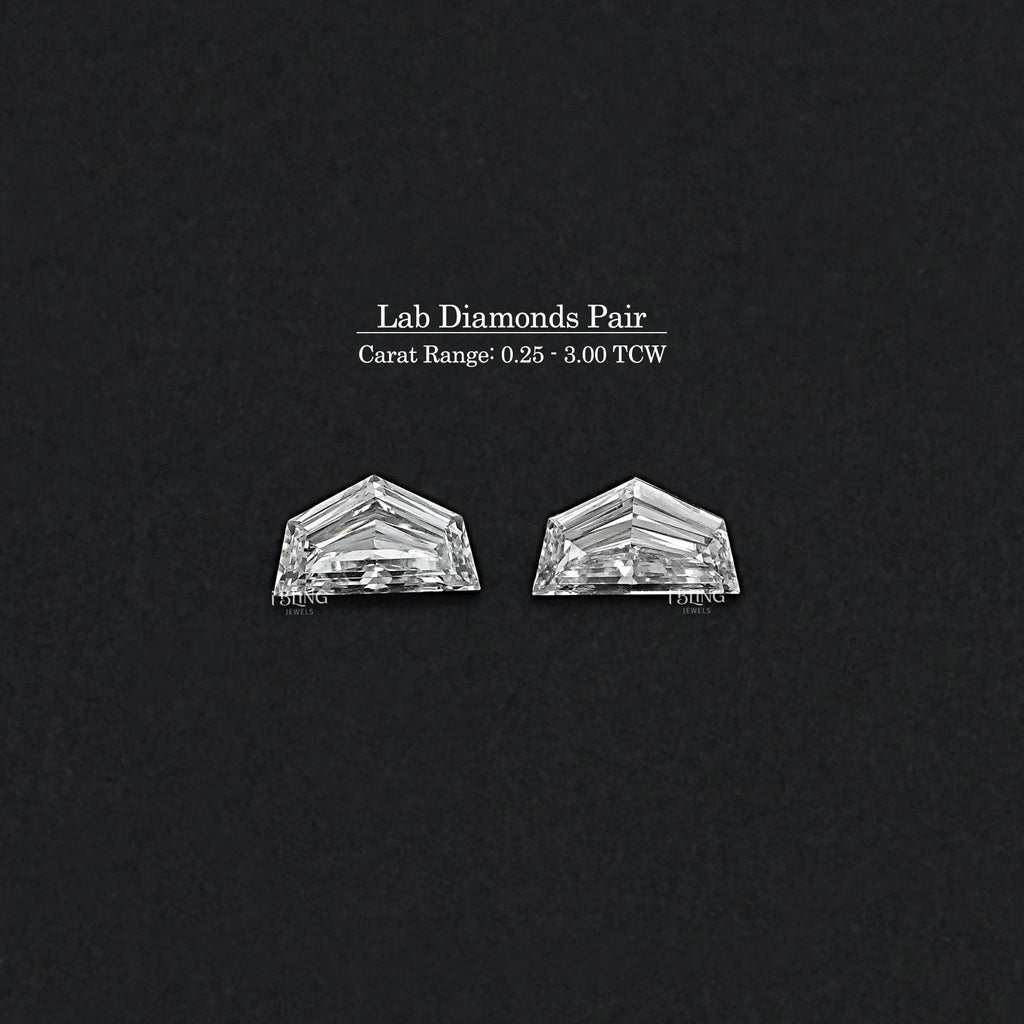 Step Cut Cadillac Cut Lab Diamond Matching Pair