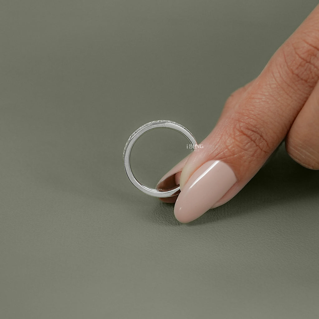 Baguette Cut Lab Diamond Full Eternity Wedding Band