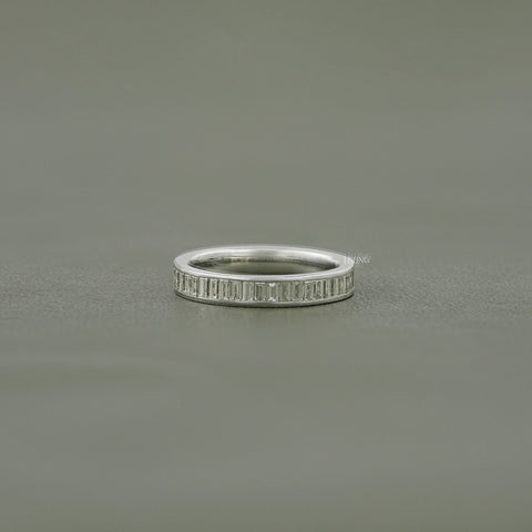 Baguette Cut Lab Diamond Full Eternity Wedding Band