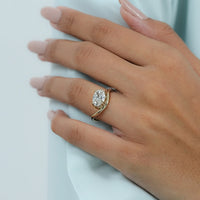 East West Oval Lab Diamond Solitaire Ring