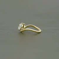 East West Oval Lab Diamond Solitaire Ring