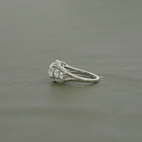 Cushion Cut Lab Grown Halo Diamond Five Stone Ring