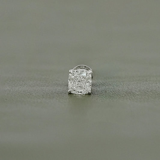 Cushion Cut Lab Diamond Stud Earring Solitaire Stud