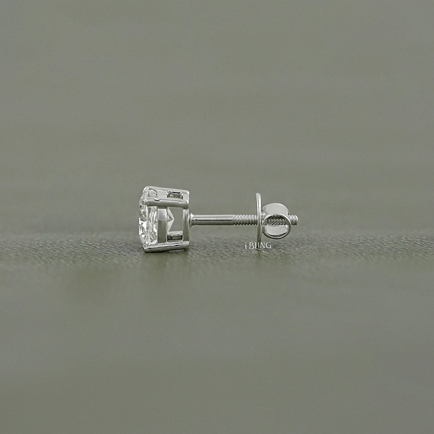Cushion Cut Lab Diamond Push Back Stud Earrings