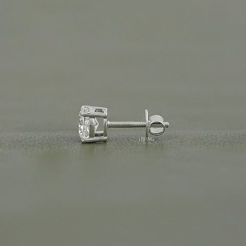 Cushion Cut Lab Diamond Push Back Stud Earrings