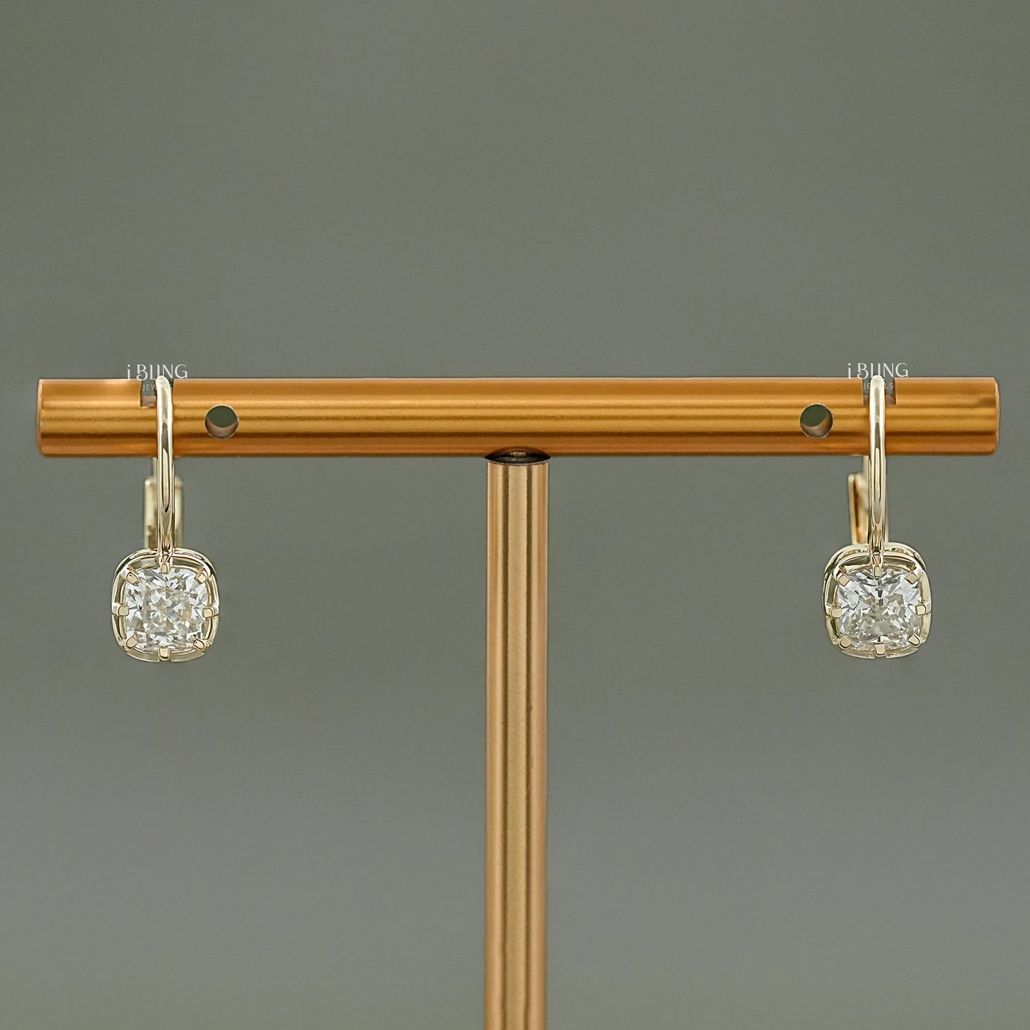 Cushion Lab Grown Diamond Hoop Earrings
