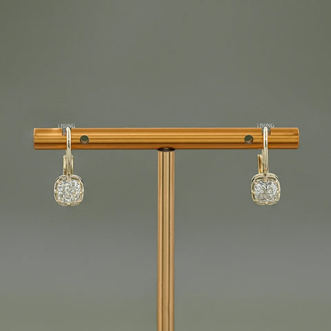 Cushion Lab Grown Diamond Hoop Earrings