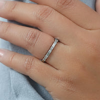 Baguette And Round Diamond East West Set Band