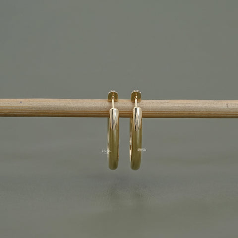 Round Lab Diamond Hoop Earrings