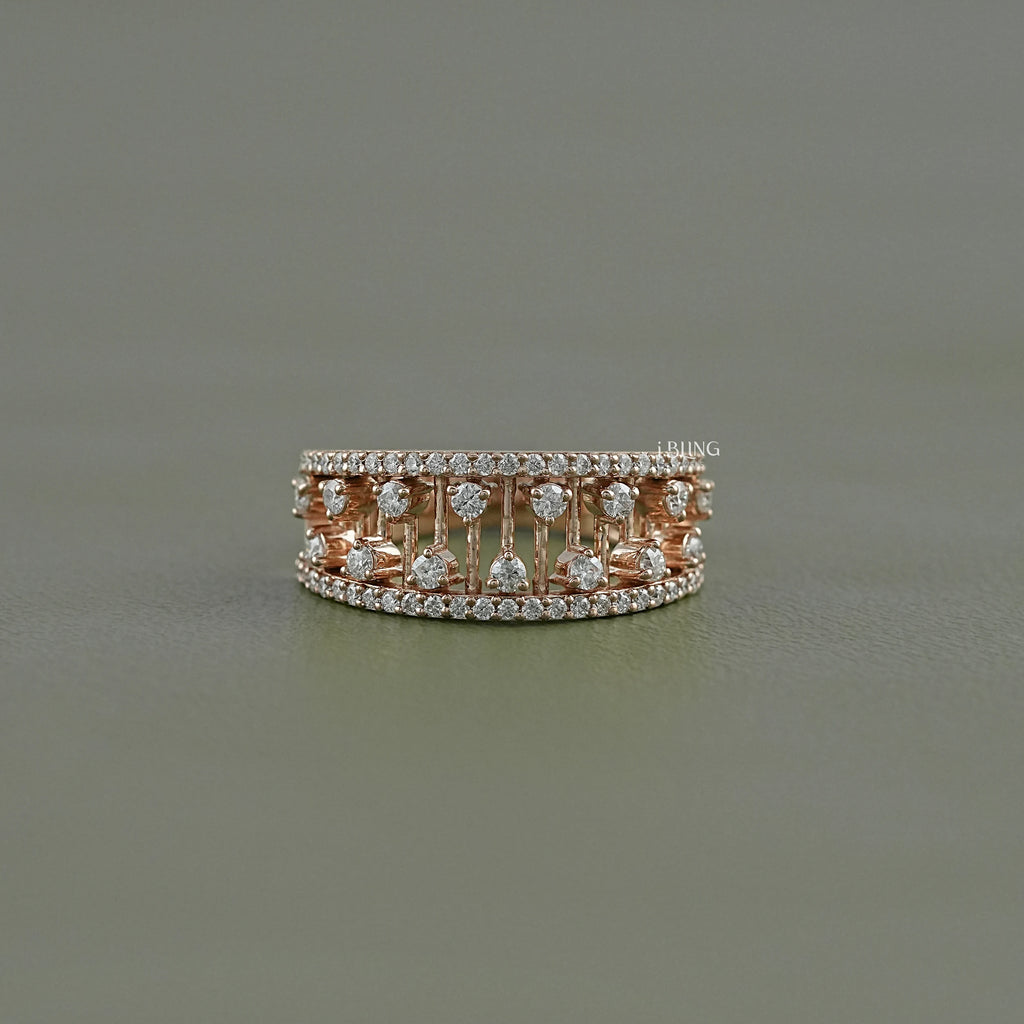 Double Row Round Diamond Band