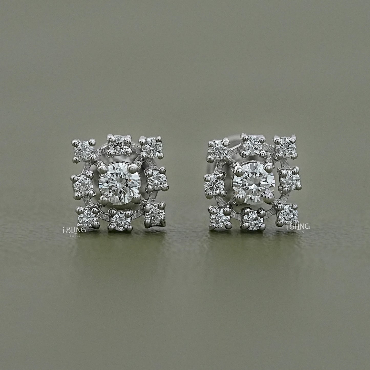 Round Cut Eco Friendly Diamond Dainty Stud Earrings Stud