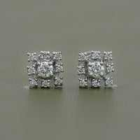 Round Cut Eco Friendly Diamond Dainty Stud Earrings