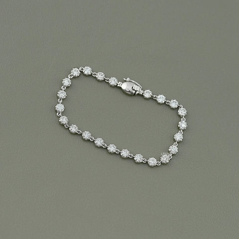 Old European Round Lab Diamond Tennis Bracelet