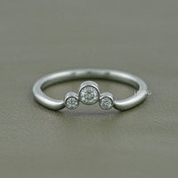 Round Lab Grown Diamond Three Stone Ring