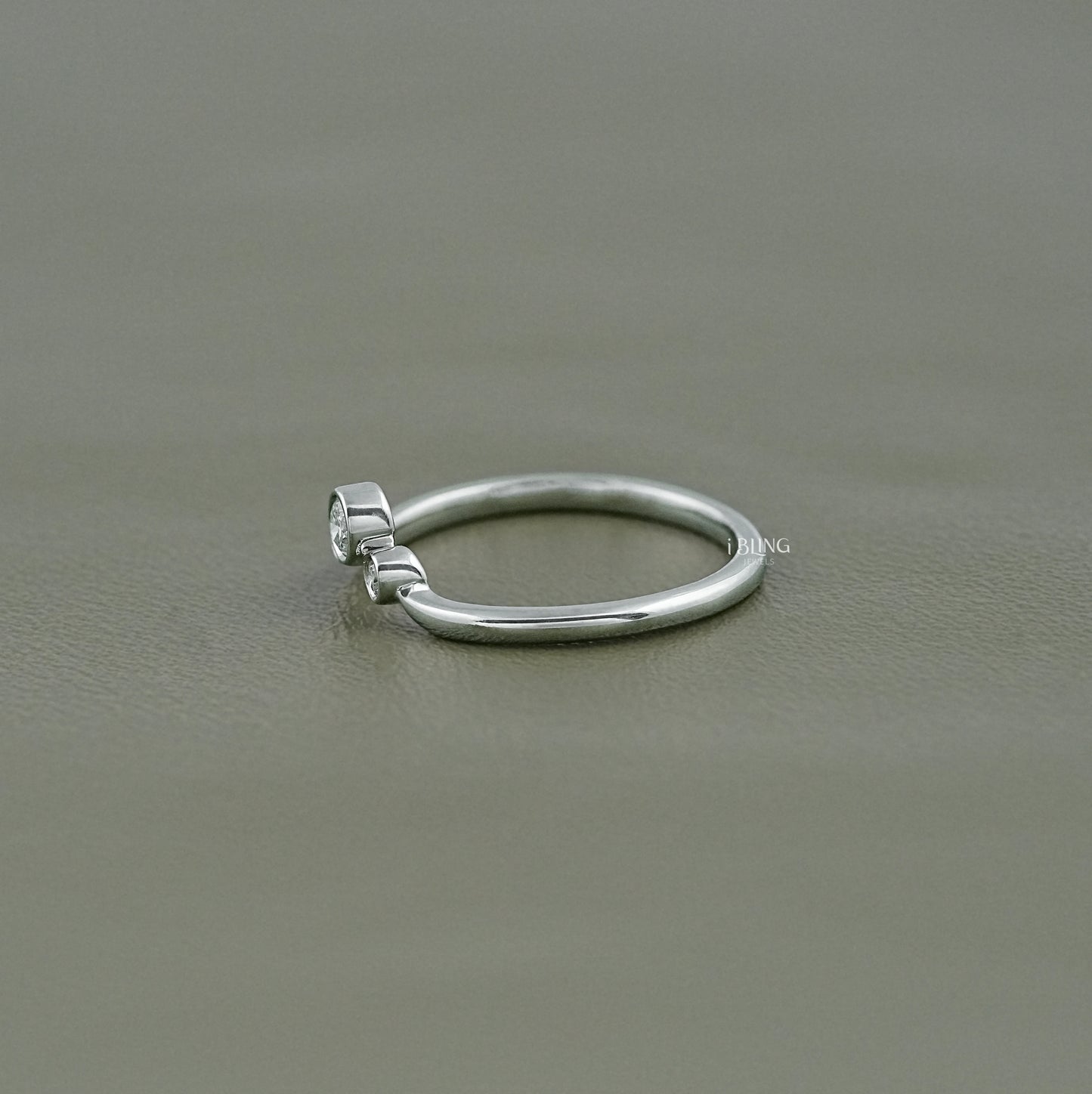 Round Lab Grown Diamond Three Stone Ring