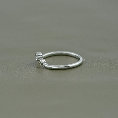 Round Lab Grown Diamond Three Stone Ring