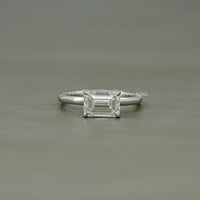 Emerald Cut Lab Grown Diamond Solitaire Engagement Ring