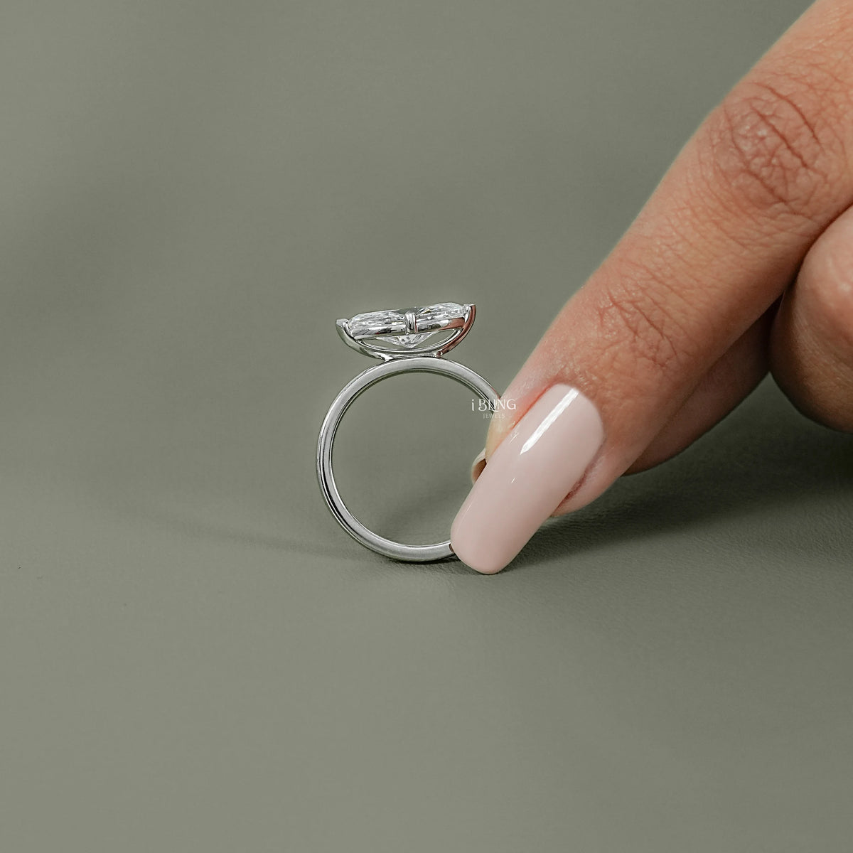 East West Marquise Lab Grown Diamond Solitaire Ring Solitaire Ring