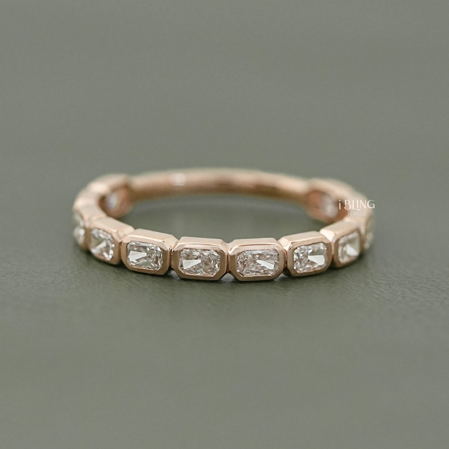East West Radiant Lab Diamond Half Eternity Band