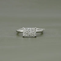 Radiant Lab Grown Diamond East West Solitaire Ring