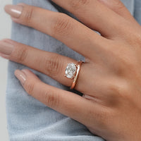 East West Oval Lab Diamond Solitaire Ring