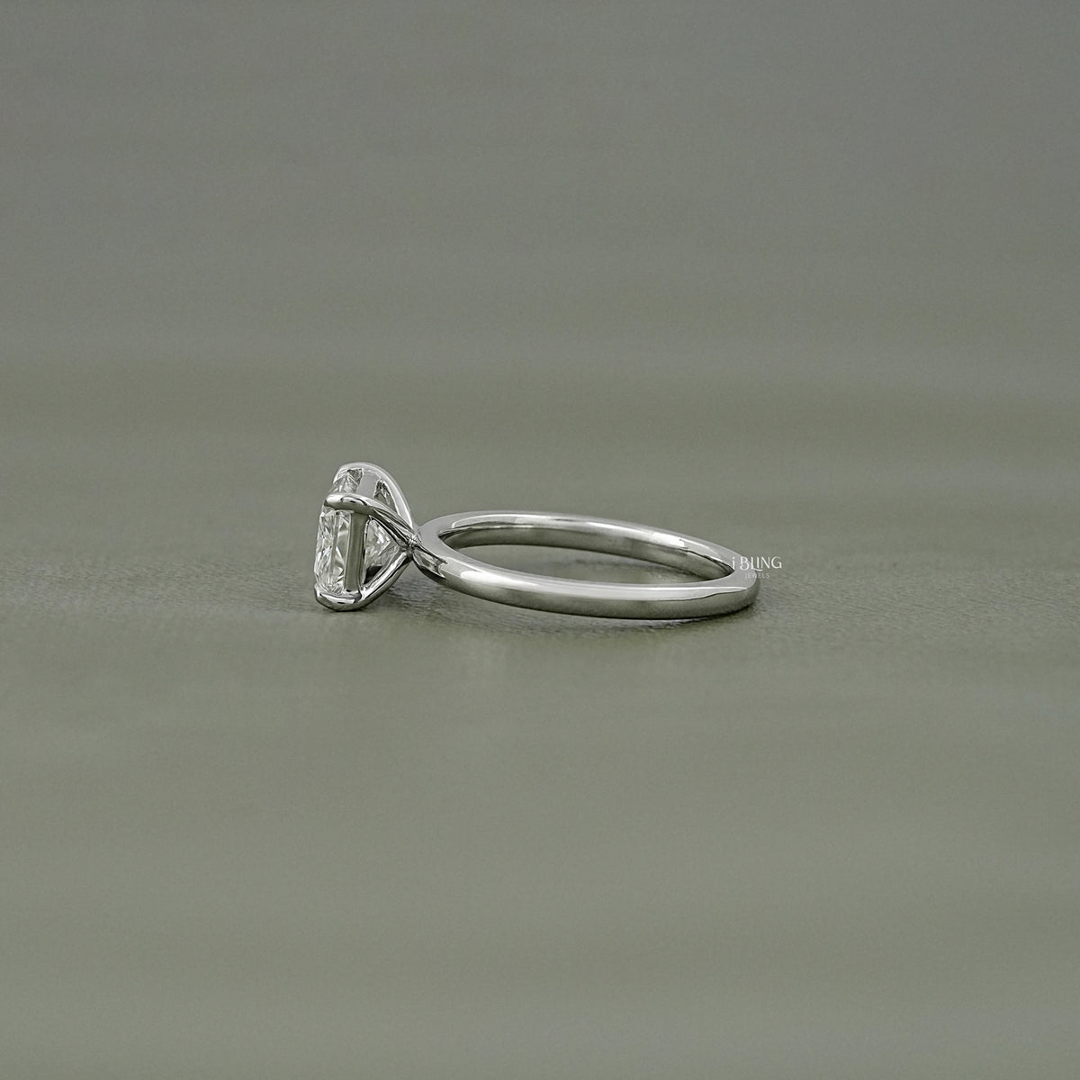 Radiant Lab Grown Diamond East West Solitaire Ring Solitaire Ring