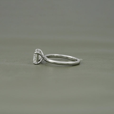Radiant Lab Grown Diamond East West Solitaire Ring