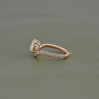 Round Curved Lab Diamond Accent Ring