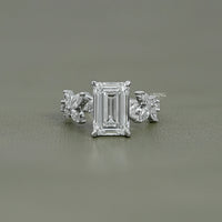 Emerald Cut Lab Grown Diamond Engagement Ring