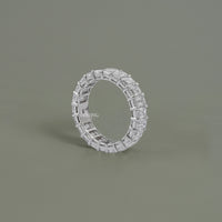 Emerald Cut Lab Diamond Full Eternity Band