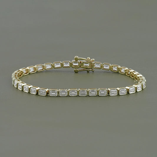 Emerald Cut Lab Grown Diamond Tennis Bracelet Tennis Bracelet