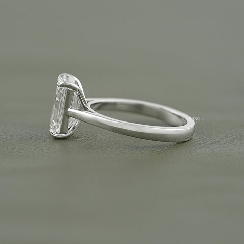 Emerald Cut Lab Grown Diamond Solitaire Ring
