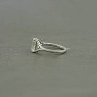 Emerald Cut Lab Diamond Solitaire Split Shank Ring