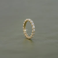 East West Emerald Cut Eternity Wedding Band