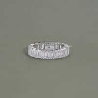 Emerald Cut Lab Diamond Full Eternity Band