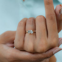 Pear And Emerald Diamond Toi Et Moi Wedding Ring
