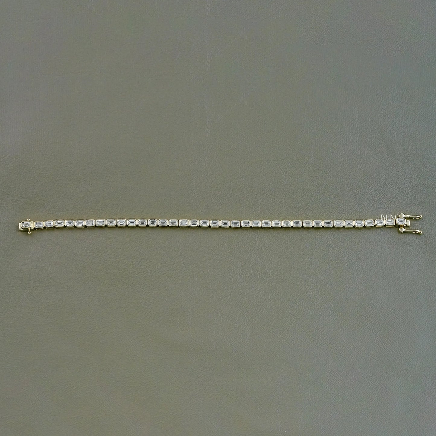 Emerald Cut Lab Grown Diamond Tennis Bracelet
