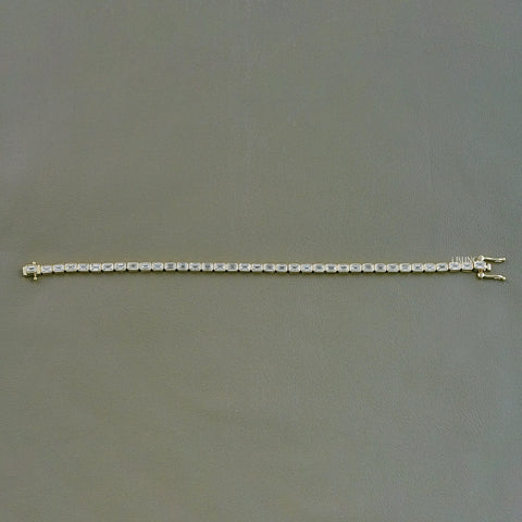 Emerald Cut Lab Grown Diamond Tennis Bracelet